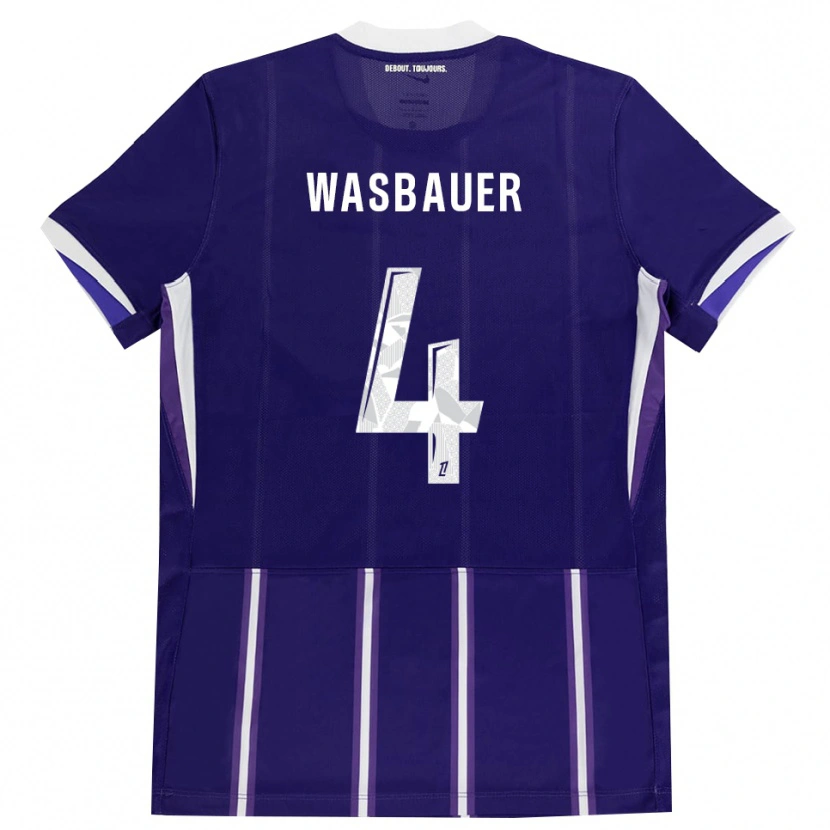 Danxen Heren Nicolas Wasbauer #4 Paars Wit Thuisshirt Thuistenue 2026/27 T-Shirt