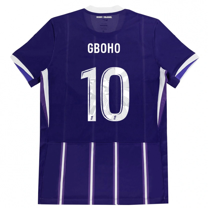 Danxen Heren Yann Gboho #10 Paars Wit Thuisshirt Thuistenue 2026/27 T-Shirt