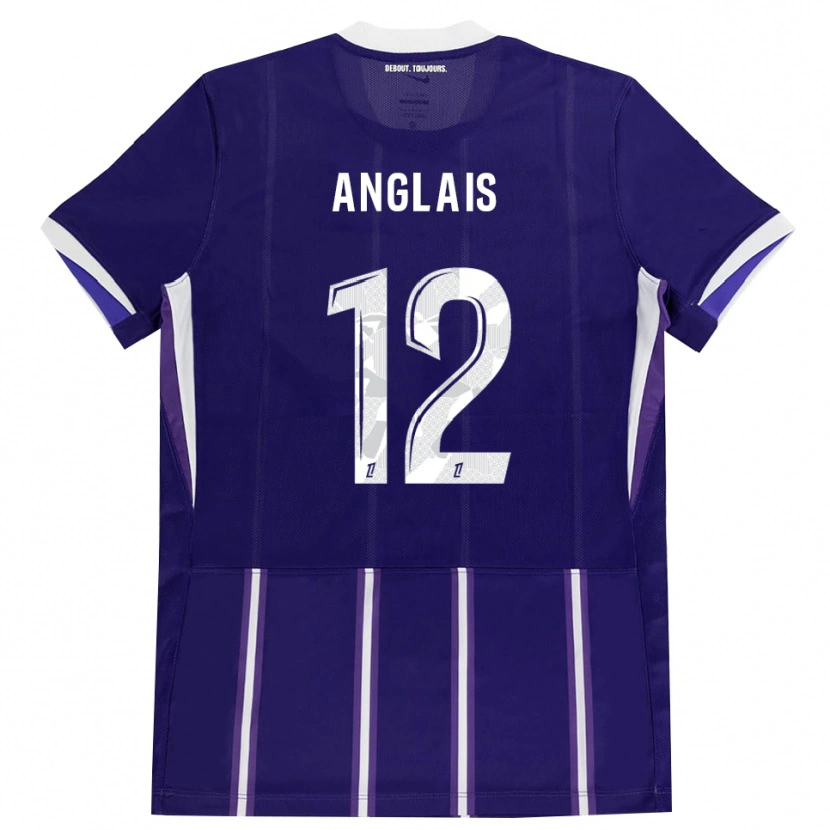 Danxen Heren Anaëlle Anglais #12 Paars Wit Thuisshirt Thuistenue 2026/27 T-Shirt