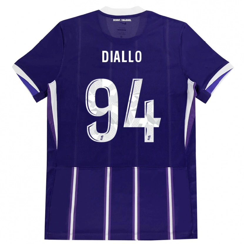 Danxen Heren Ismaïl Diallo #94 Paars Wit Thuisshirt Thuistenue 2026/27 T-Shirt