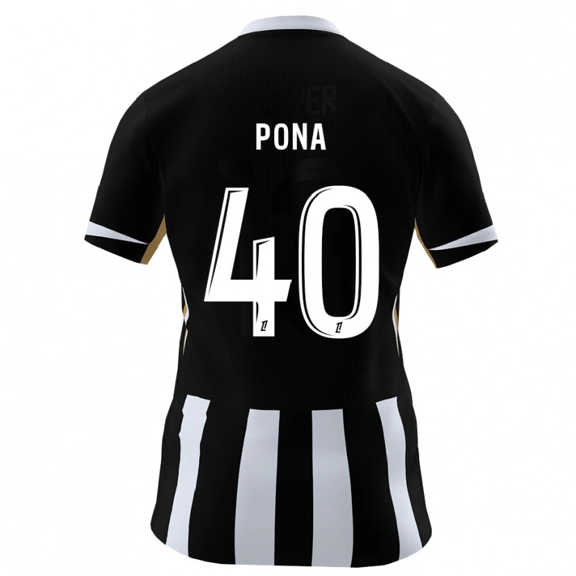 Danxen Heren Oumar Pona #40 Zwart Blauw Thuisshirt Thuistenue 2026/27 T-Shirt