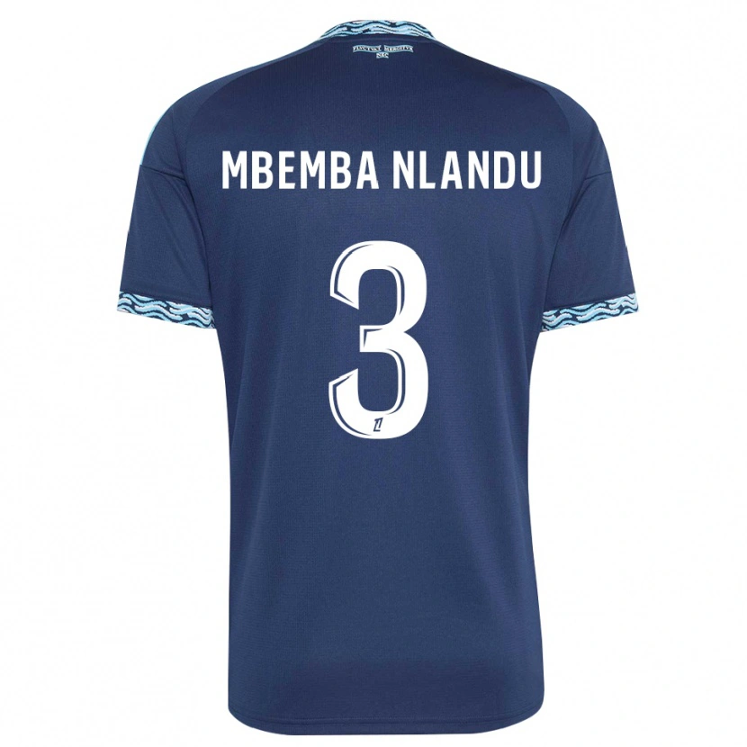 Danxen Heren Emmanuel Mbemba #3 Staalblauw Wit Thuisshirt Thuistenue 2026/27 T-Shirt