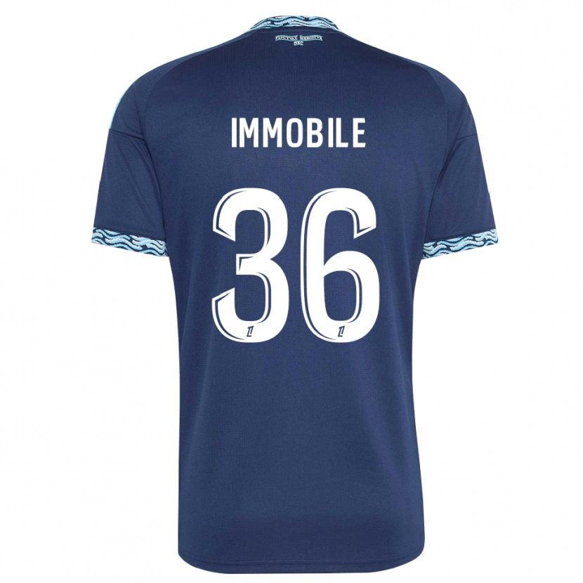 Danxen Heren Ciro Immobile #36 Staalblauw Wit Thuisshirt Thuistenue 2026/27 T-Shirt