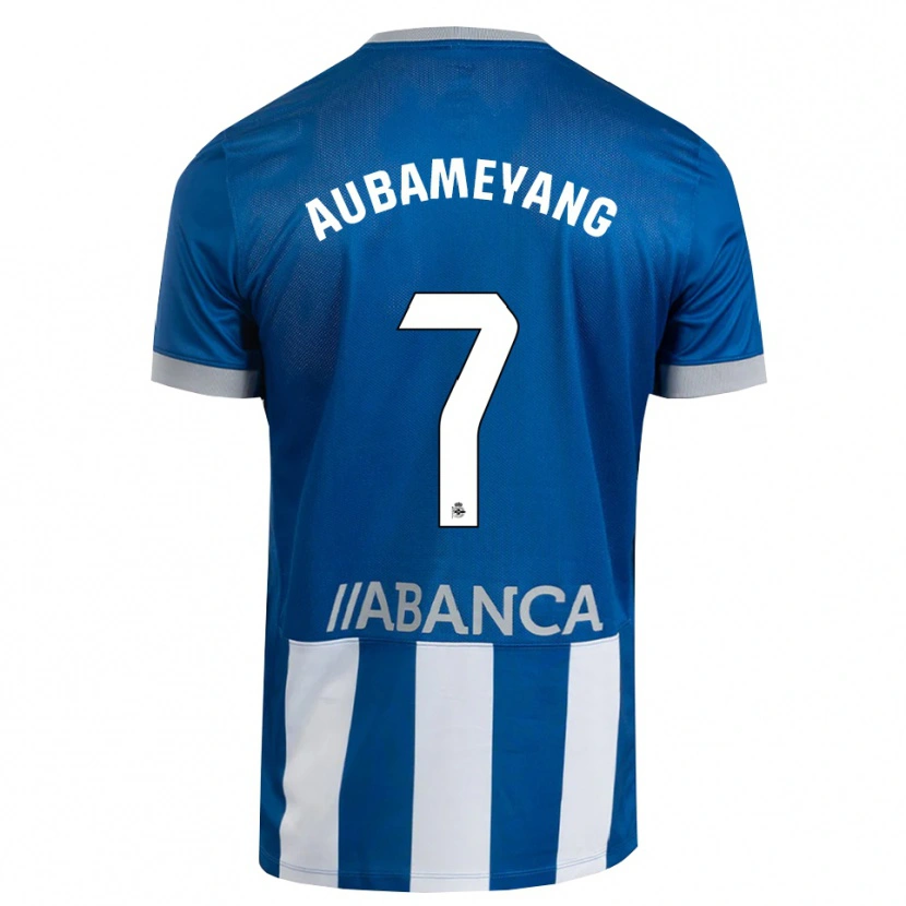 Danxen Heren Pierre-Emerick Aubameyang #7 Blauw Grijs Wit Thuisshirt Thuistenue 2026/27 T-Shirt