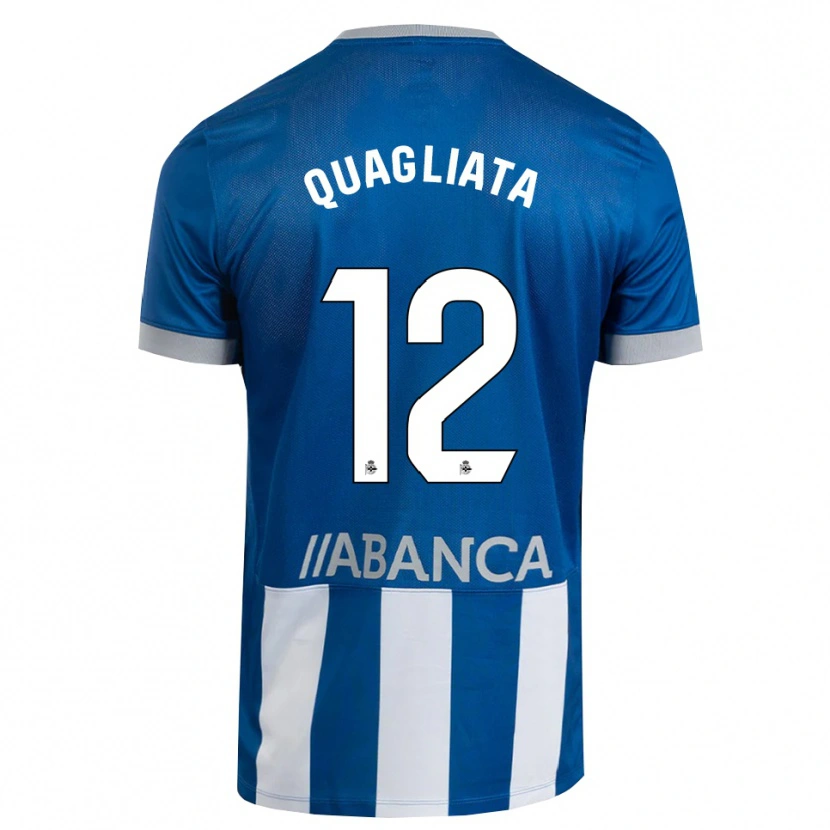 Danxen Heren Giacomo Quagliata #12 Blauw Grijs Wit Thuisshirt Thuistenue 2026/27 T-Shirt