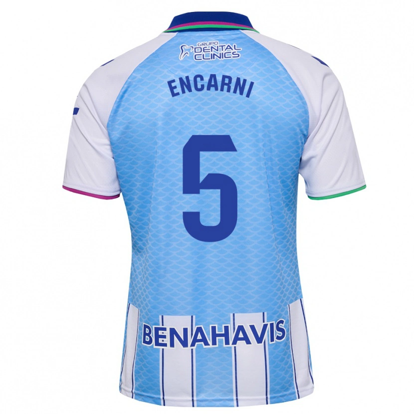 Danxen Heren Encarni #5 Diep Hemelsblauw Wit Thuisshirt Thuistenue 2026/27 T-Shirt