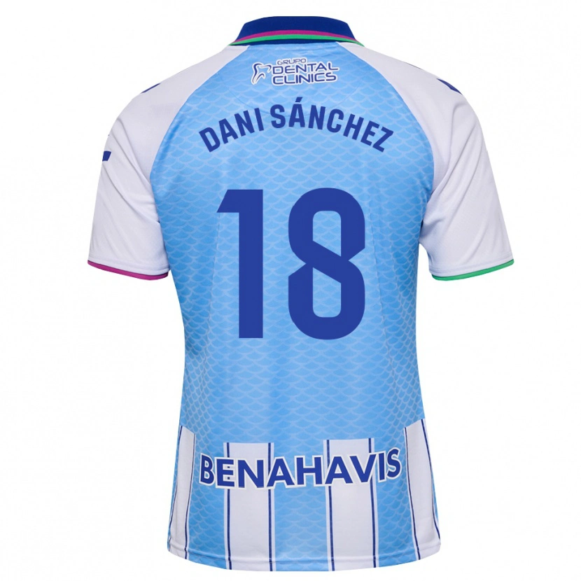 Danxen Heren Dani Sánchez #18 Diep Hemelsblauw Wit Thuisshirt Thuistenue 2026/27 T-Shirt