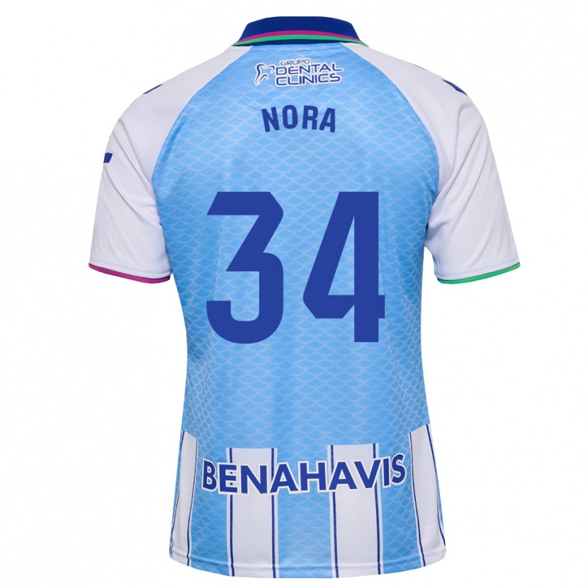 Danxen Heren Nora #34 Diep Hemelsblauw Wit Thuisshirt Thuistenue 2026/27 T-Shirt
