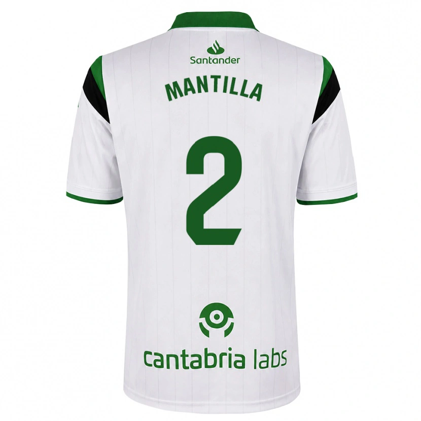 Danxen Heren Álvaro Mantilla #2 Wit Groen Zwart Thuisshirt Thuistenue 2026/27 T-Shirt