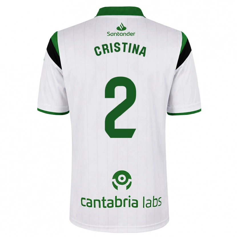 Danxen Heren Cristina Muñoz García #2 Wit Groen Zwart Thuisshirt Thuistenue 2026/27 T-Shirt