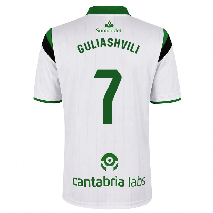 Danxen Heren Giorgi Guliashvili #7 Wit Groen Zwart Thuisshirt Thuistenue 2026/27 T-Shirt