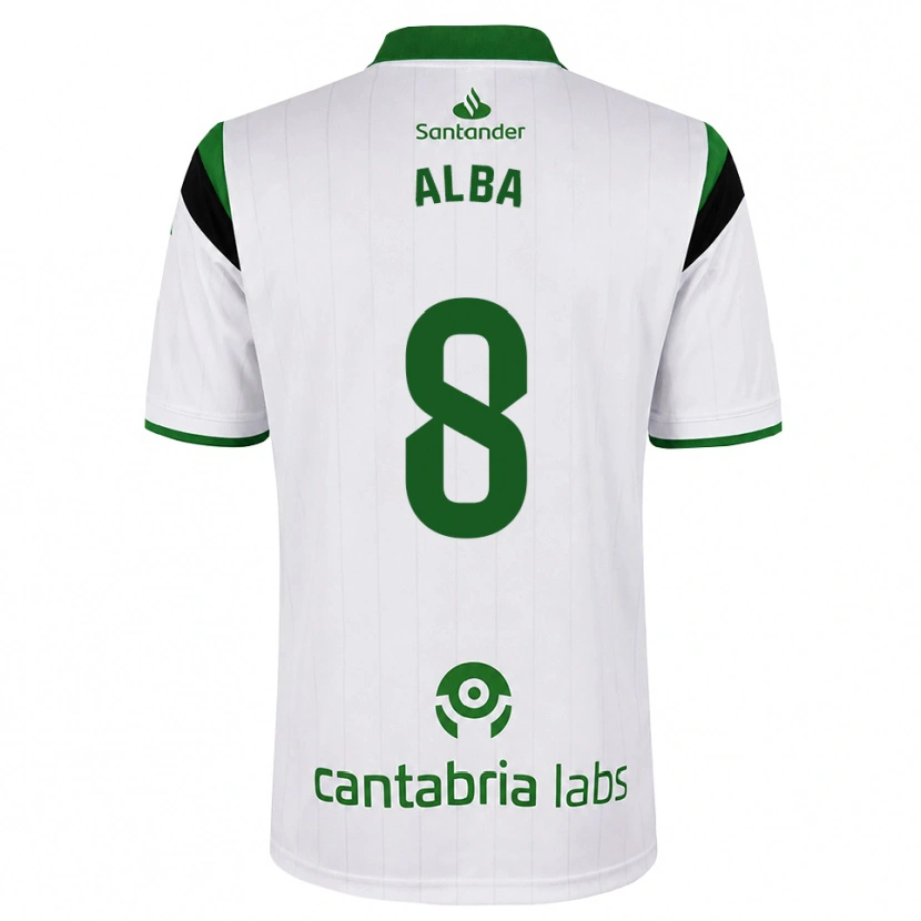Danxen Heren Alba Luzuriaga Albelda #8 Wit Groen Zwart Thuisshirt Thuistenue 2026/27 T-Shirt