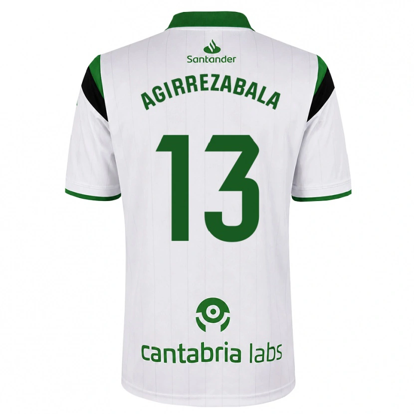 Danxen Heren Julen Agirrezabala #13 Wit Groen Zwart Thuisshirt Thuistenue 2026/27 T-Shirt