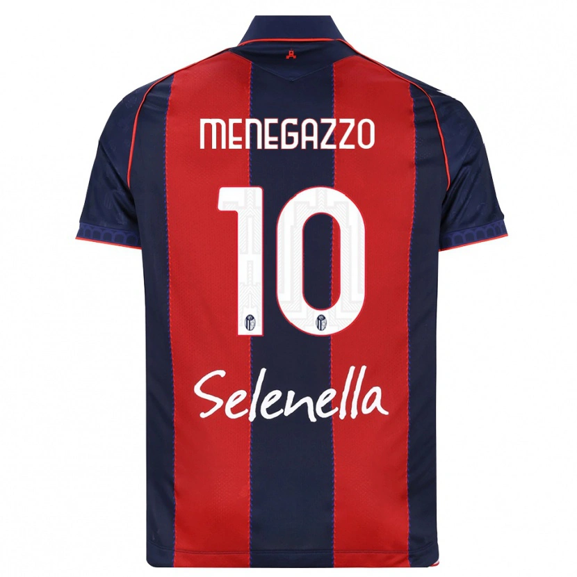 Danxen Heren Lorenzo Menegazzo #10 Koninklijk Blauw Rood Wit Thuisshirt Thuistenue 2026/27 T-Shirt