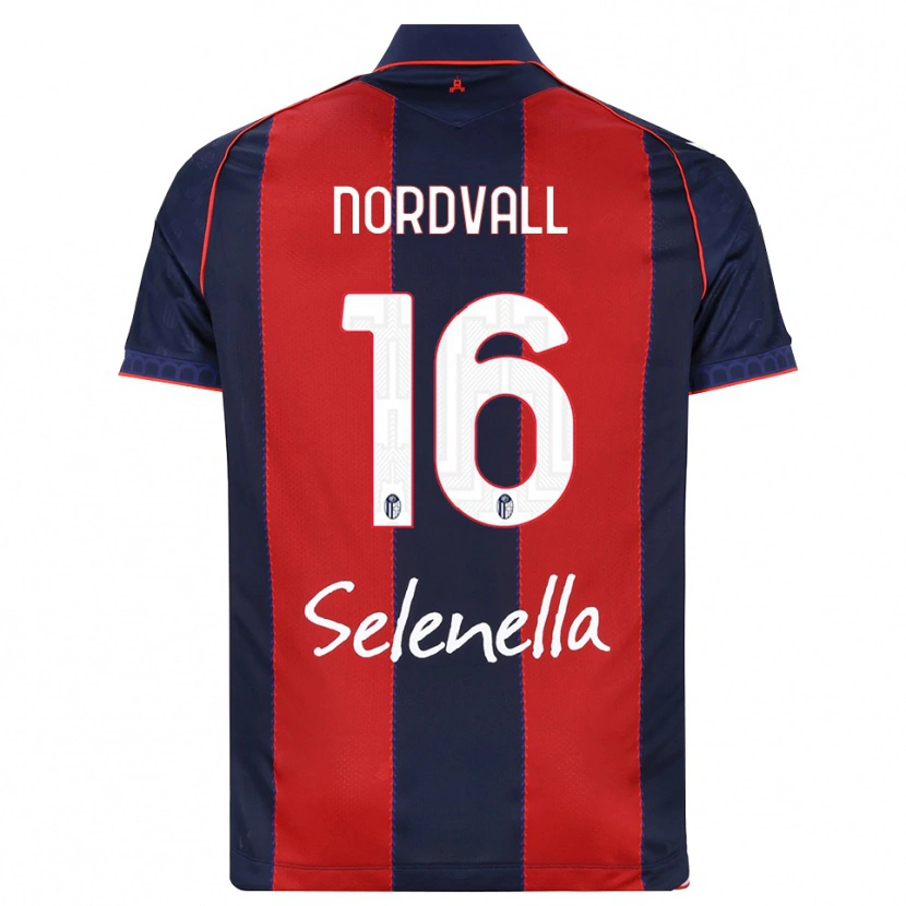 Danxen Heren Ossian Nordvall #16 Koninklijk Blauw Rood Wit Thuisshirt Thuistenue 2026/27 T-Shirt