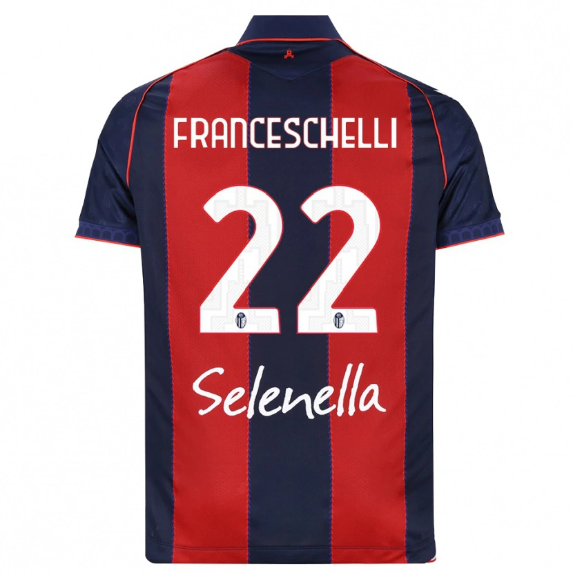 Danxen Heren Matteo Franceschelli #22 Koninklijk Blauw Rood Wit Thuisshirt Thuistenue 2026/27 T-Shirt