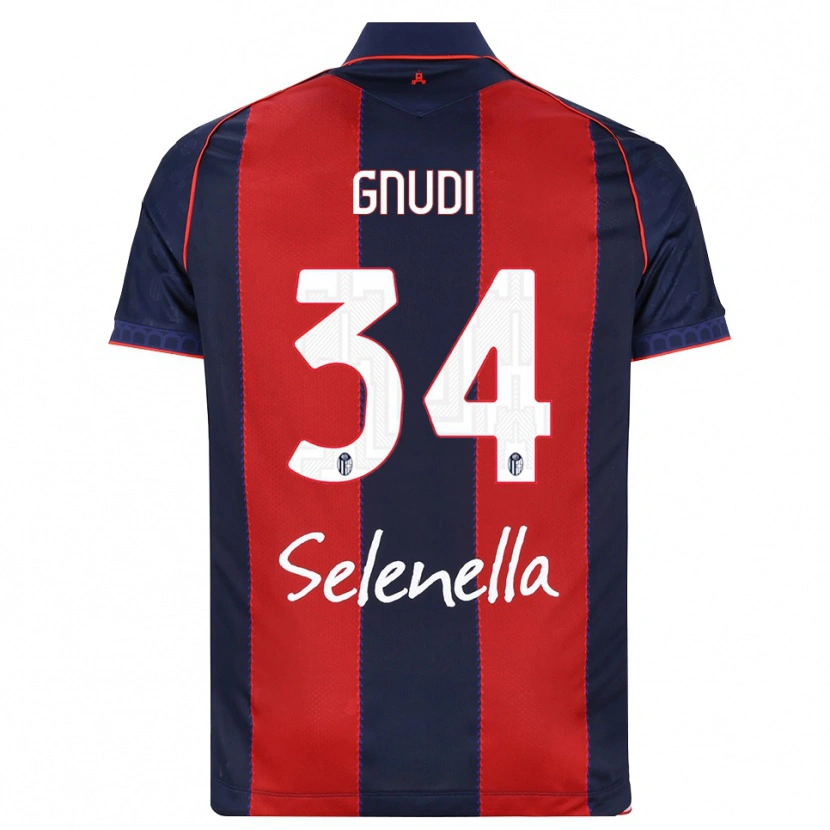Danxen Heren Riccardo Gnudi #34 Koninklijk Blauw Rood Wit Thuisshirt Thuistenue 2026/27 T-Shirt