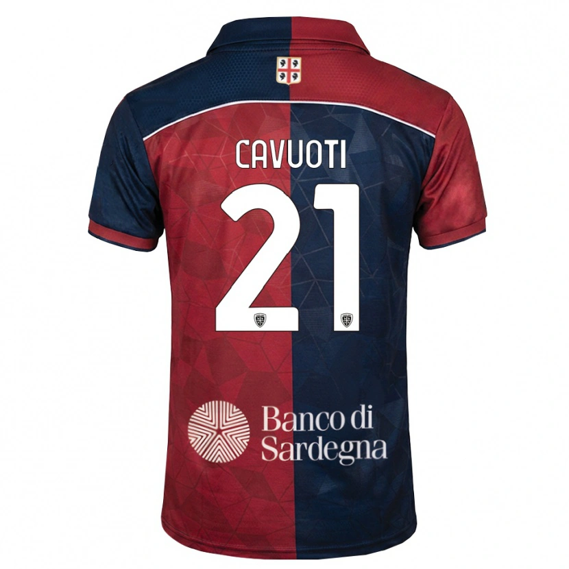 Danxen Heren Nicolò Cavuoti #21 Bordeauxrood Koninklijk Blauw Thuisshirt Thuistenue 2026/27 T-Shirt