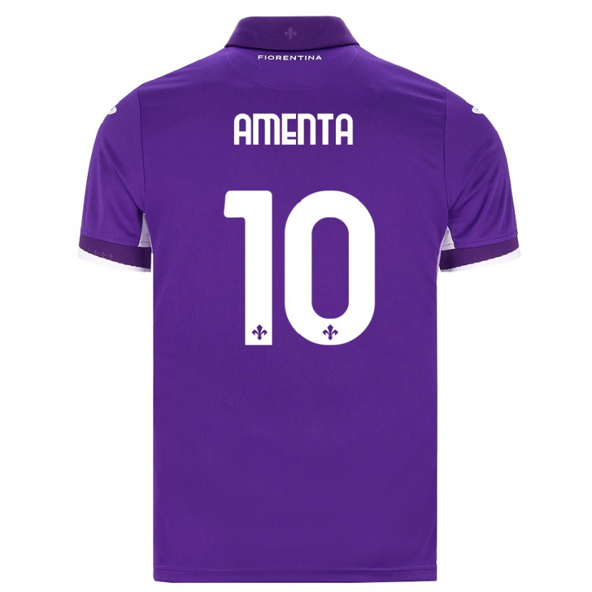 Danxen Heren Francesco Amenta #10 Paars Wit Roze Thuisshirt Thuistenue 2026/27 T-Shirt