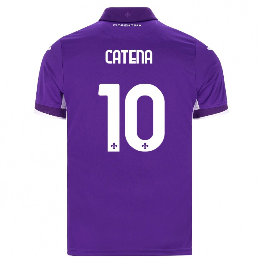Danxen Heren Michaela Catena #10 Paars Wit Roze Thuisshirt Thuistenue 2026/27 T-Shirt