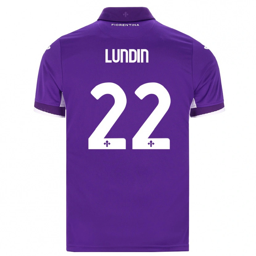 Danxen Heren Karin Lundin #22 Paars Wit Roze Thuisshirt Thuistenue 2026/27 T-Shirt