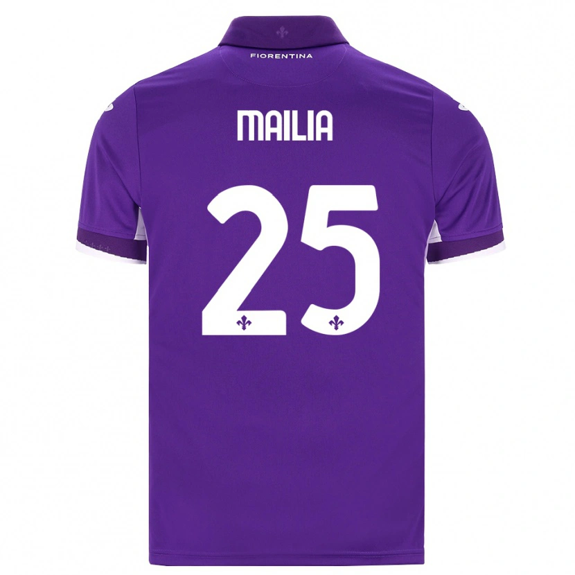 Danxen Heren Siria Mailia #25 Paars Wit Roze Thuisshirt Thuistenue 2026/27 T-Shirt