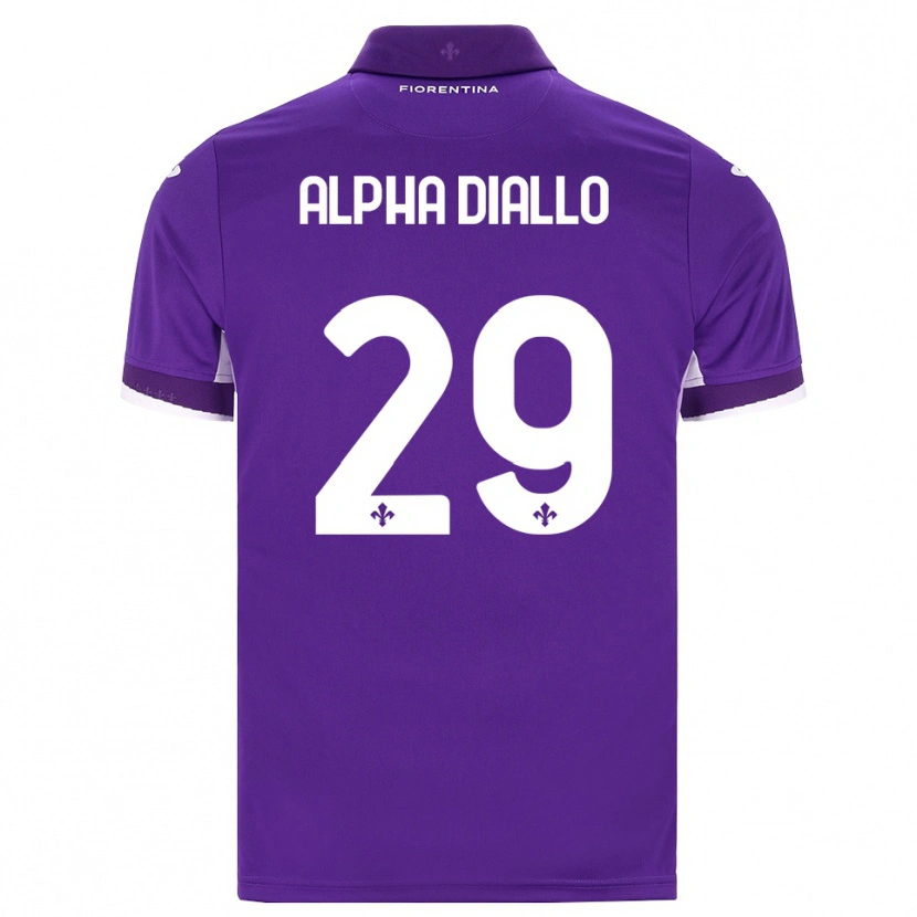 Danxen Heren Alpha Diallo #29 Paars Wit Roze Thuisshirt Thuistenue 2026/27 T-Shirt