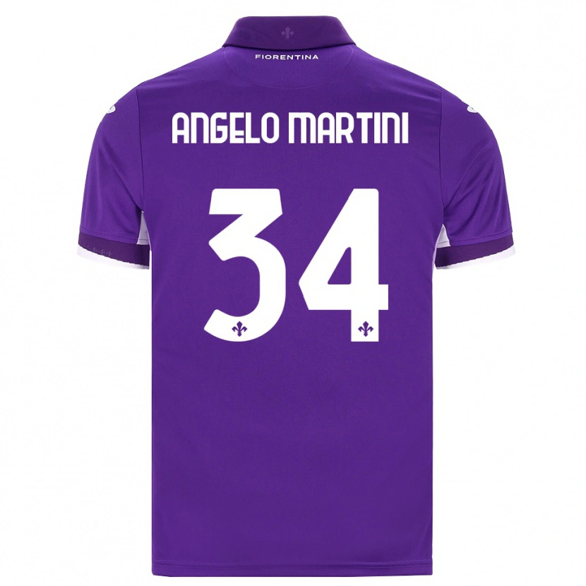 Danxen Heren Angelo Martini #34 Paars Wit Roze Thuisshirt Thuistenue 2026/27 T-Shirt