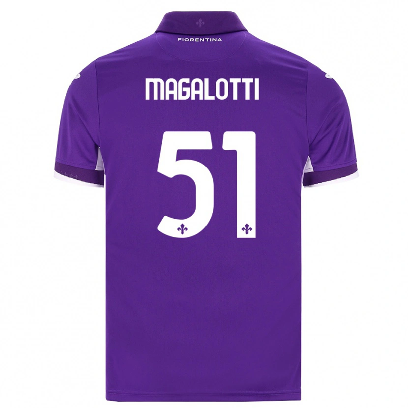 Danxen Heren Mattia Magalotti #51 Paars Wit Roze Thuisshirt Thuistenue 2026/27 T-Shirt