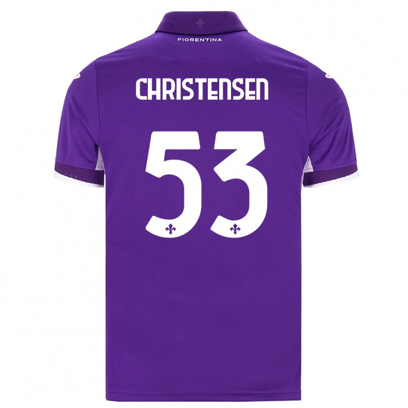 Danxen Heren Oliver Christensen #53 Paars Wit Roze Thuisshirt Thuistenue 2026/27 T-Shirt
