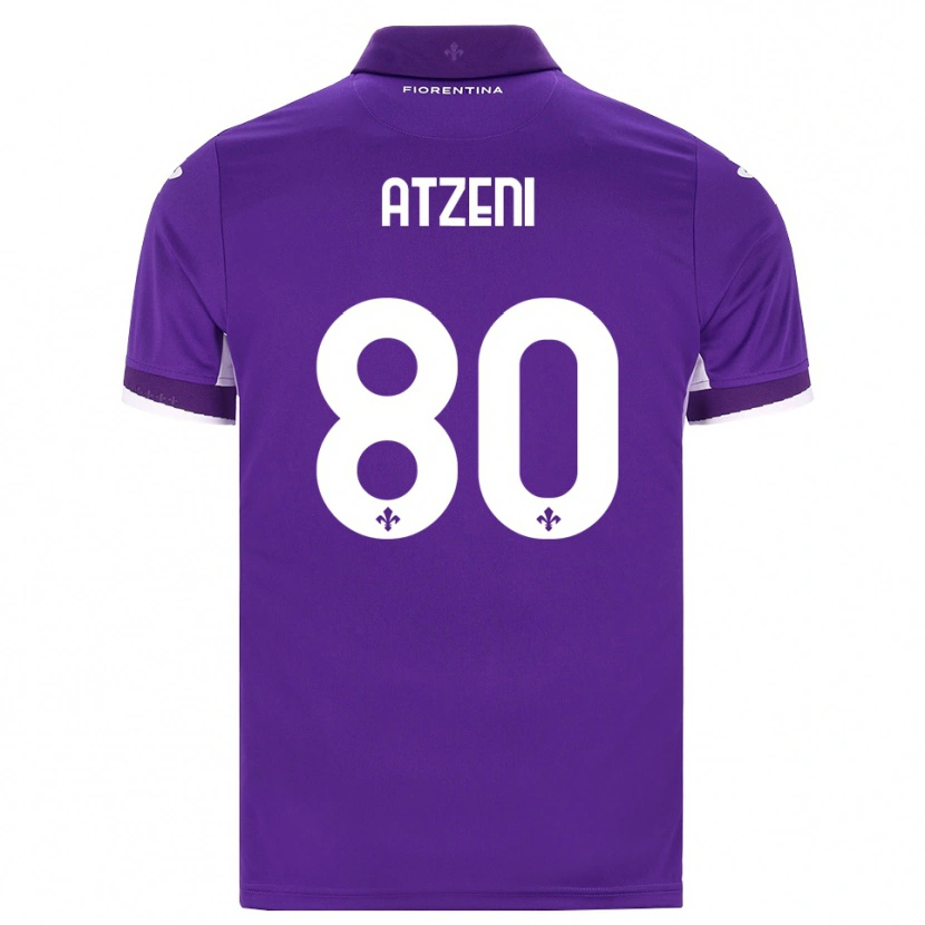 Danxen Heren Davide Atzeni #80 Paars Wit Roze Thuisshirt Thuistenue 2026/27 T-Shirt