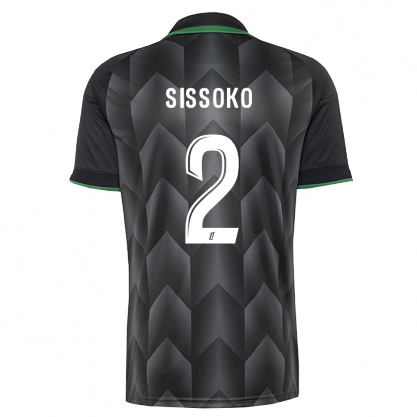 Danxen Heren Mustapha Sissoko #2 Wit Zwart Groen Uitshirt Uittenue 2026/27 T-Shirt