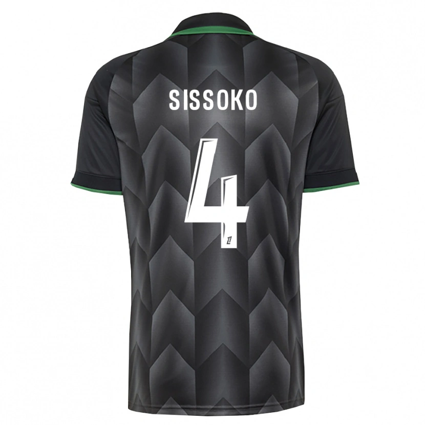 Danxen Heren Tidjane Sissoko #4 Wit Zwart Groen Uitshirt Uittenue 2026/27 T-Shirt