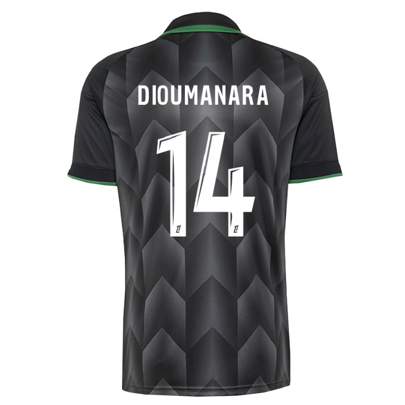 Danxen Heren Sidi Dioumanara #14 Wit Zwart Groen Uitshirt Uittenue 2026/27 T-Shirt