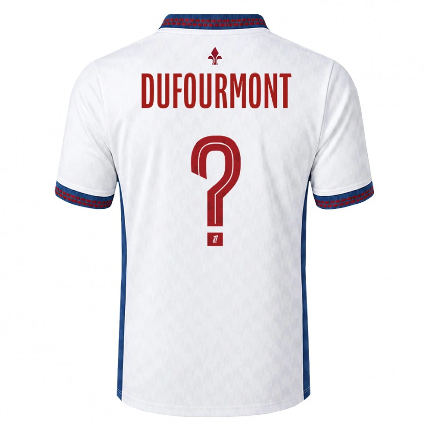 Danxen Heren Eléa Dufourmont #0 Rood Wit Blauw Uitshirt Uittenue 2026/27 T-Shirt