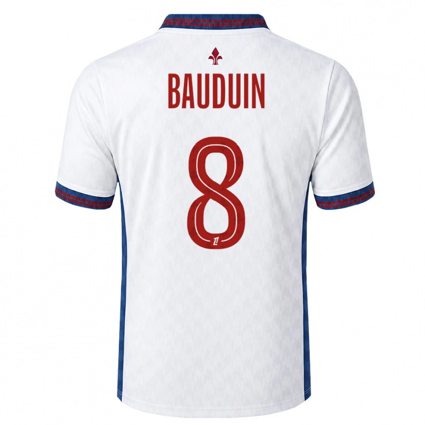 Danxen Heren Justine Bauduin #8 Rood Wit Blauw Uitshirt Uittenue 2026/27 T-Shirt