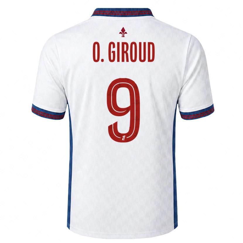 Danxen Heren Olivier Giroud #9 Rood Wit Blauw Uitshirt Uittenue 2026/27 T-Shirt
