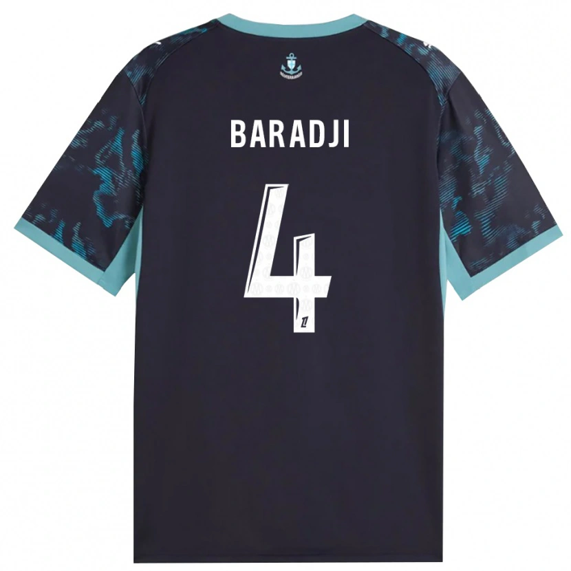 Danxen Heren Mohamed Baradji #4 Licht Turkoois Wit Zwart Uitshirt Uittenue 2026/27 T-Shirt