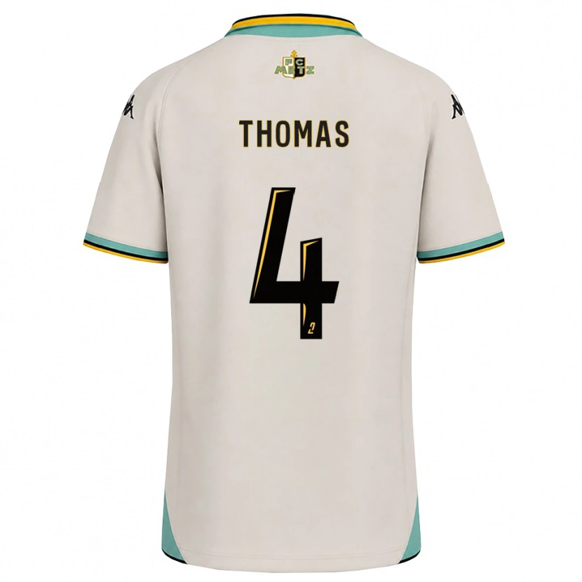 Danxen Heren Gabriel Thomas #4 Bloemenwit Zwart Uitshirt Uittenue 2026/27 T-Shirt