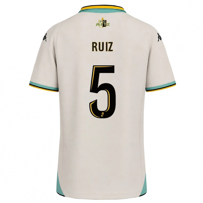 Danxen Heren Jean Ruiz #5 Bloemenwit Zwart Uitshirt Uittenue 2026/27 T-Shirt