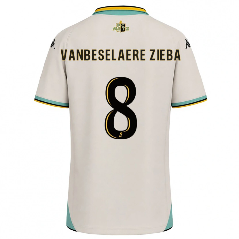 Danxen Heren Vadim Vanbeselaere Zieba #8 Bloemenwit Zwart Uitshirt Uittenue 2026/27 T-Shirt