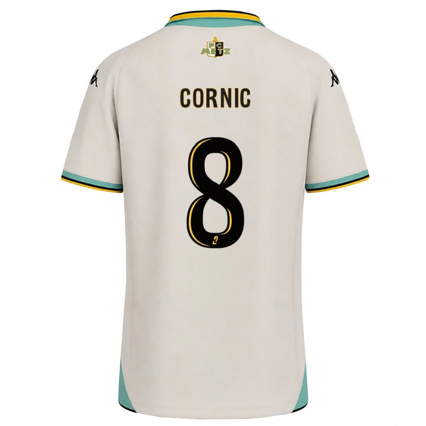 Danxen Heren Andréa Cornic #8 Bloemenwit Zwart Uitshirt Uittenue 2026/27 T-Shirt
