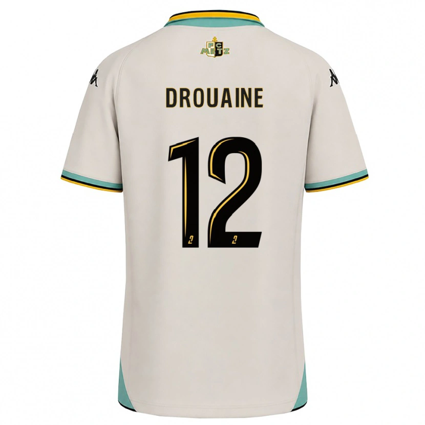 Danxen Heren Mathieu Drouaine #12 Bloemenwit Zwart Uitshirt Uittenue 2026/27 T-Shirt