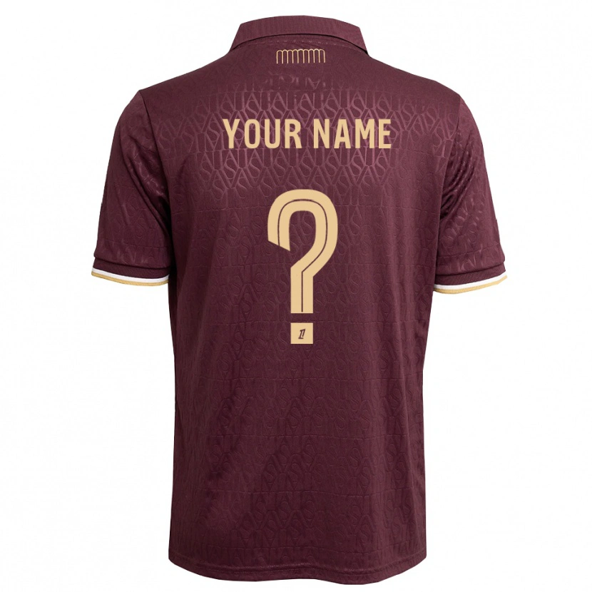Danxen Heren Uw Naam #0 Maroon Zandbruin Uitshirt Uittenue 2026/27 T-Shirt
