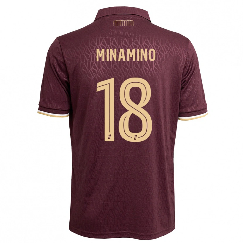 Danxen Heren Takumi Minamino #18 Maroon Zandbruin Uitshirt Uittenue 2026/27 T-Shirt