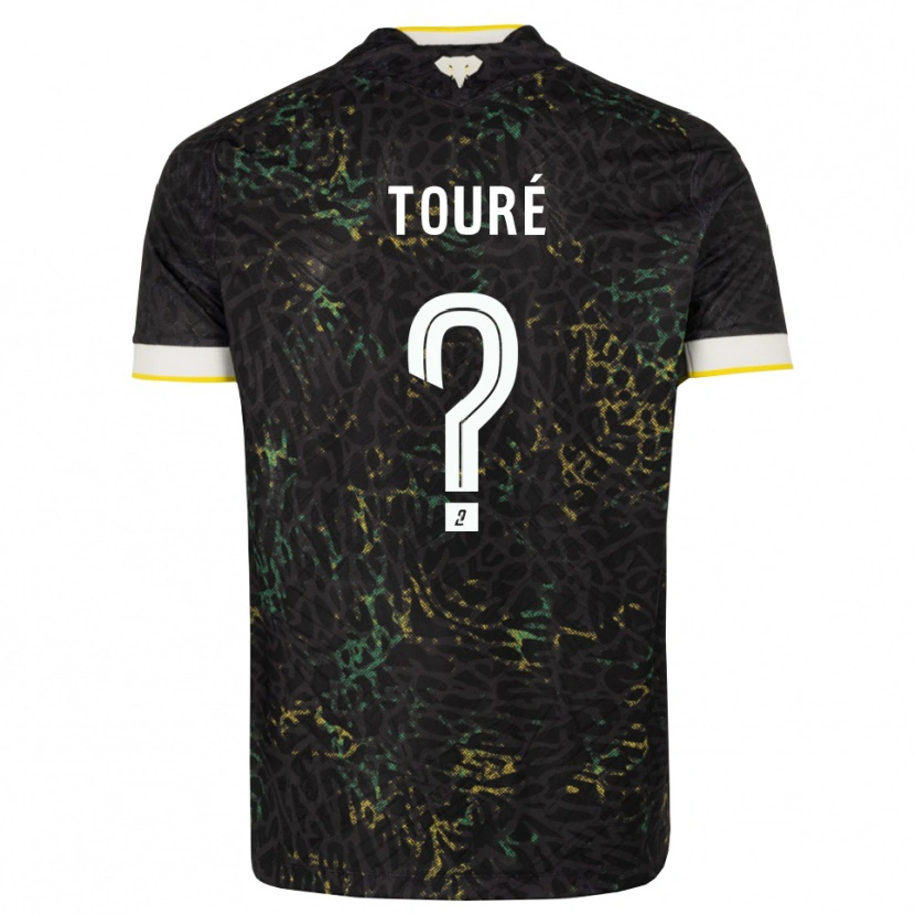 Danxen Heren Sankoumba Touré #0 Zwart Wit Geel Uitshirt Uittenue 2026/27 T-Shirt