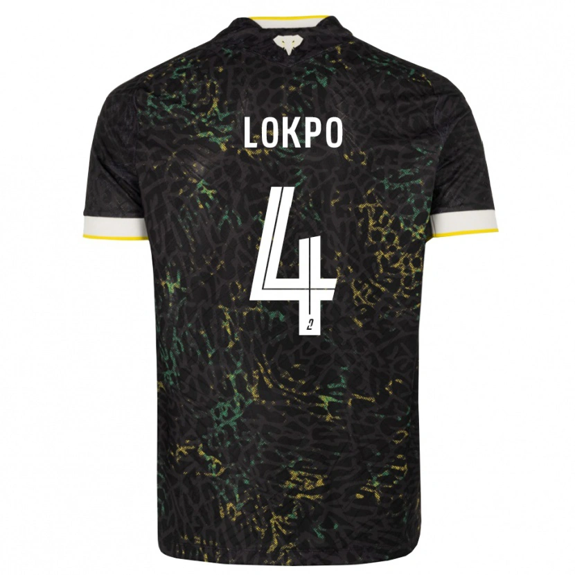 Danxen Heren Romaric Lokpo #4 Zwart Wit Geel Uitshirt Uittenue 2026/27 T-Shirt