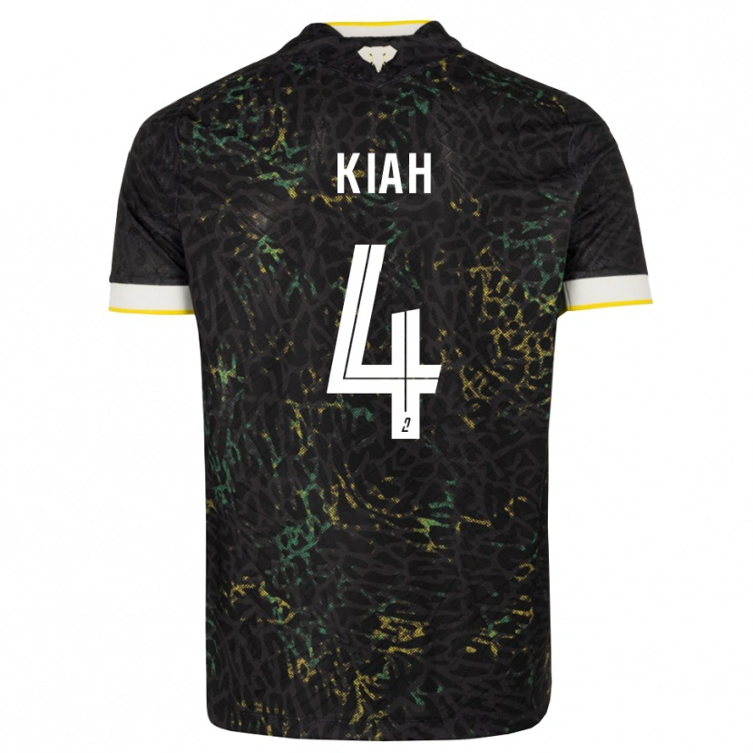 Danxen Heren Emmanuel Kiah #4 Zwart Wit Geel Uitshirt Uittenue 2026/27 T-Shirt