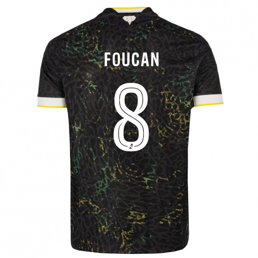 Danxen Heren Jalen Foucan #8 Zwart Wit Geel Uitshirt Uittenue 2026/27 T-Shirt