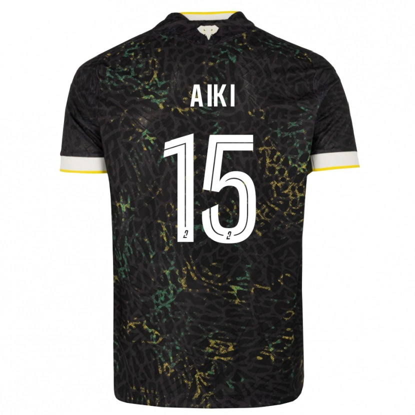 Danxen Heren Amed Aiki #15 Zwart Wit Geel Uitshirt Uittenue 2026/27 T-Shirt